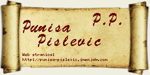 Puniša Pislević vizit kartica